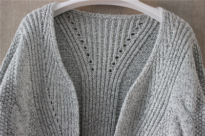 2015秋冬新風(fēng)尚 大麻花口袋粗線針織開衫，詮釋OL優(yōu)雅通勤風(fēng)